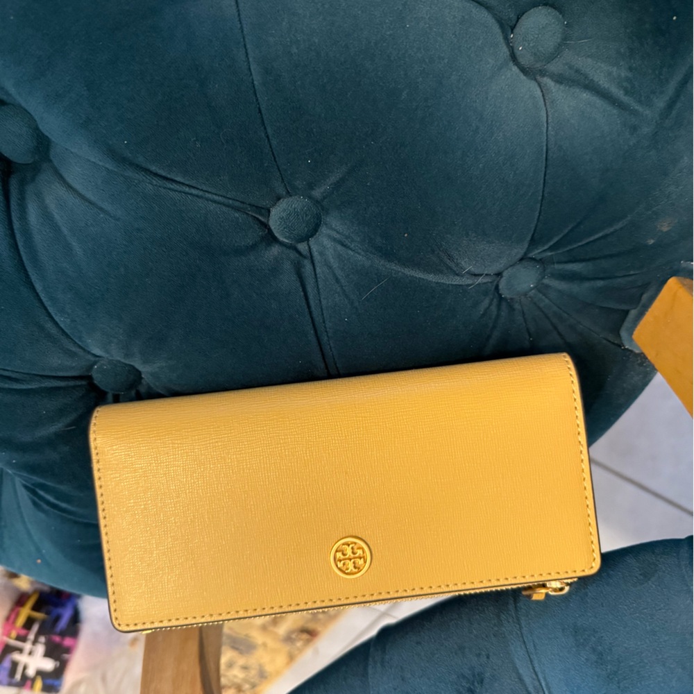 Tory Burch Mustard Yellow Wallet
